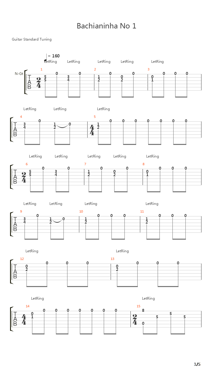 Bachianinha No 1吉他谱