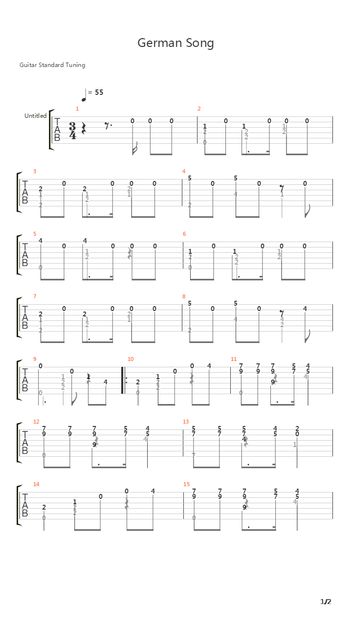 German Song吉他谱