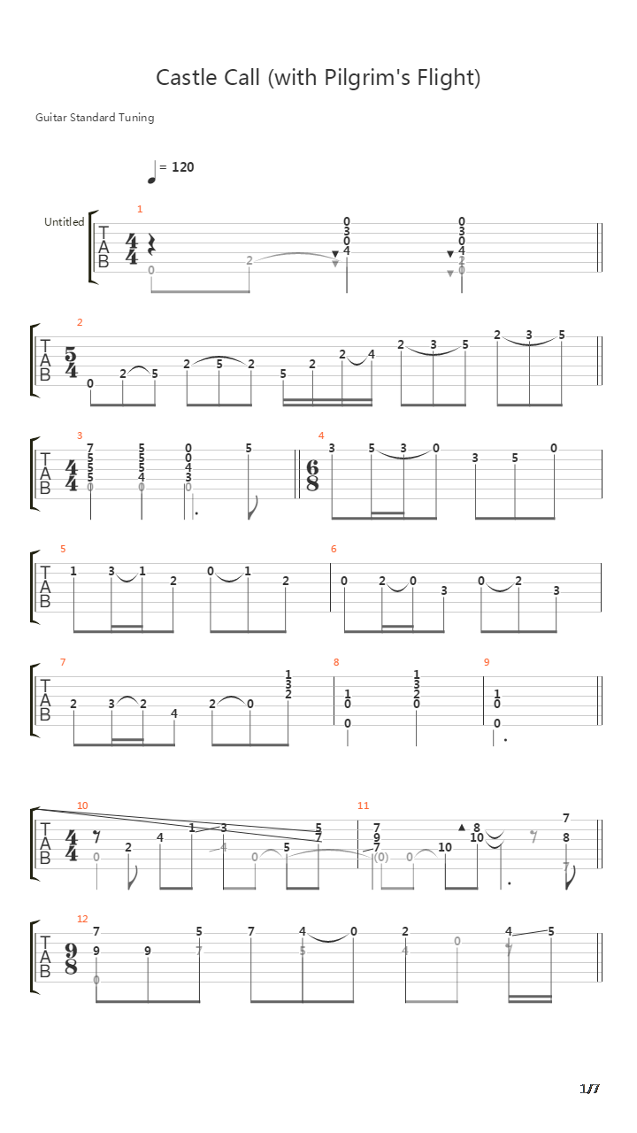 Castle Call吉他谱