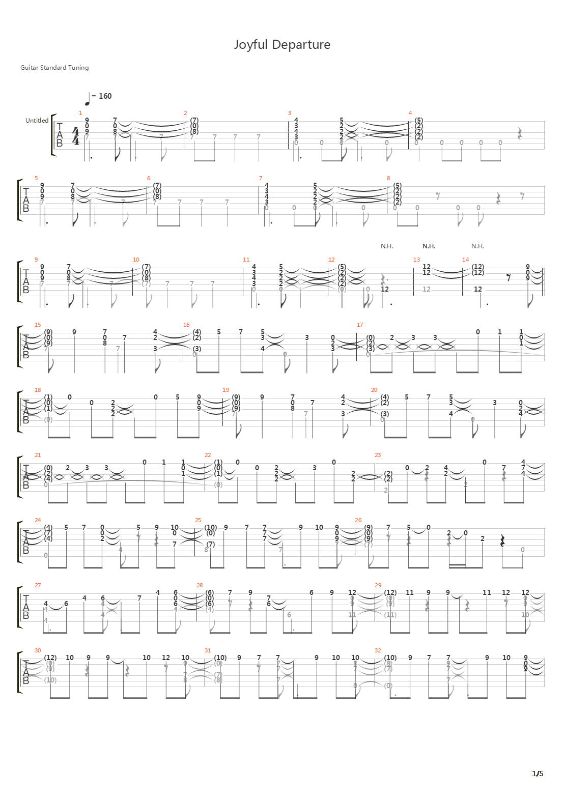 Joyful Departure吉他谱