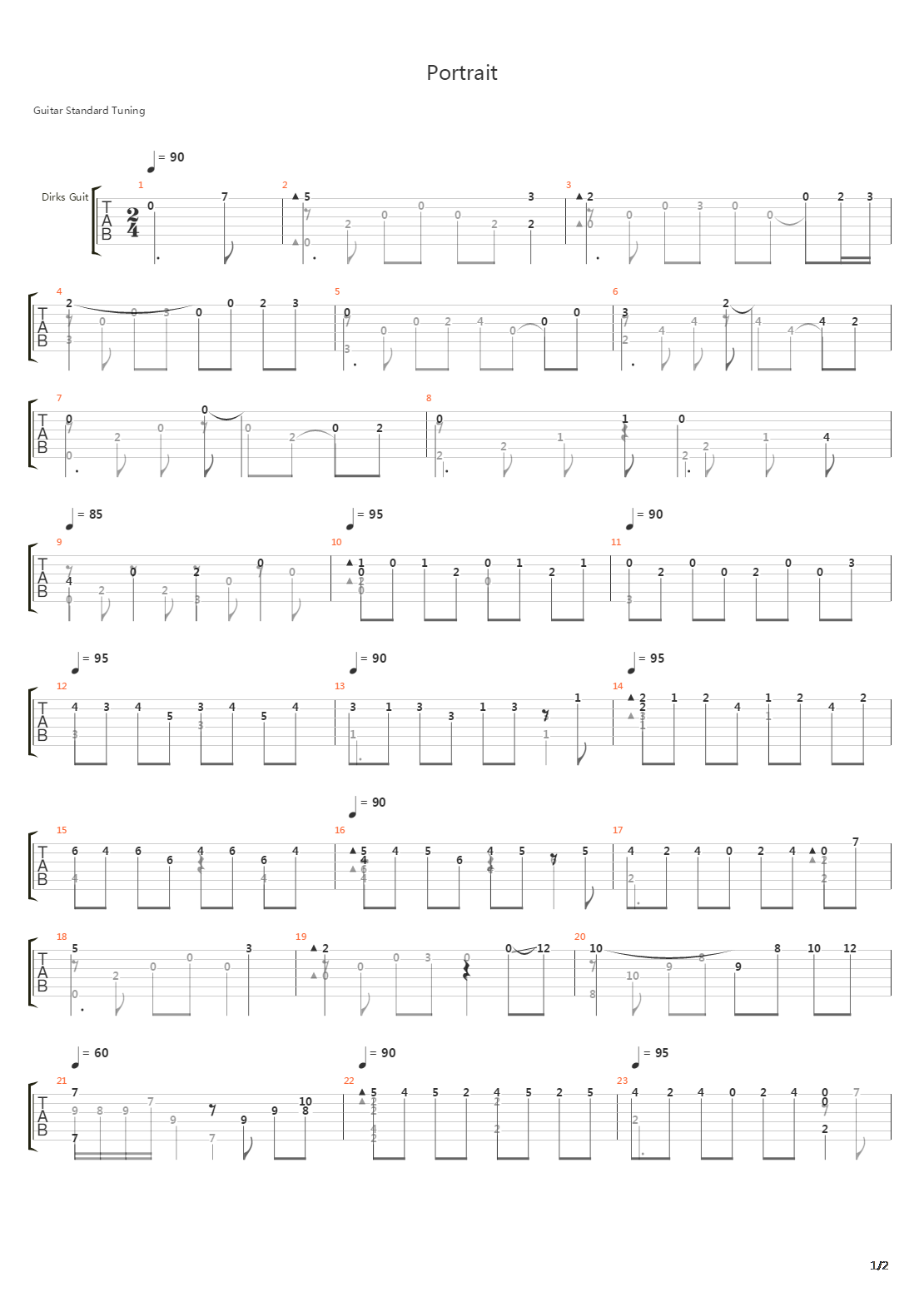 Portrait吉他谱