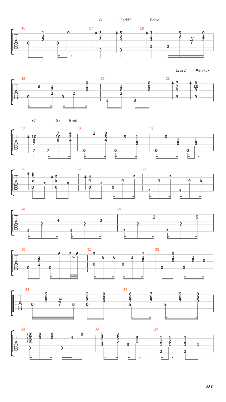 Regra Tres Law No 3吉他谱