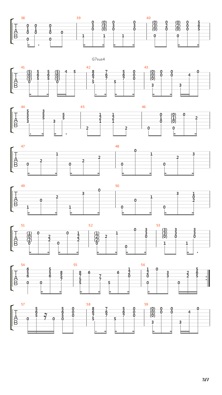 Regra Tres Law No 3吉他谱