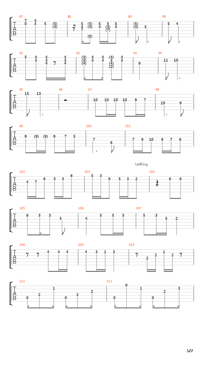 Regra Tres Law No 3吉他谱