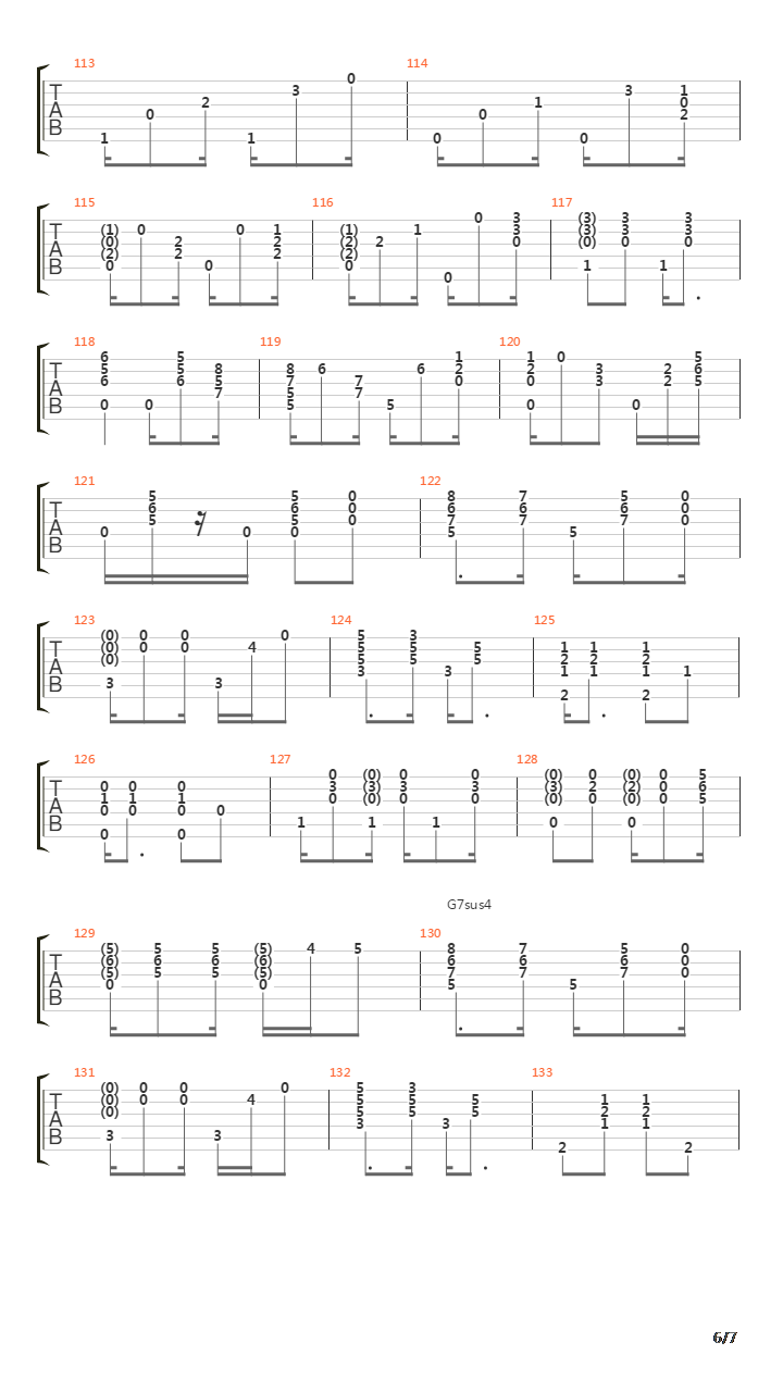 Regra Tres Law No 3吉他谱