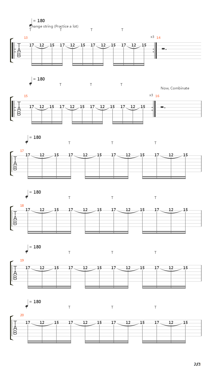 点弦练习 - Tapping Exercise 2吉他谱