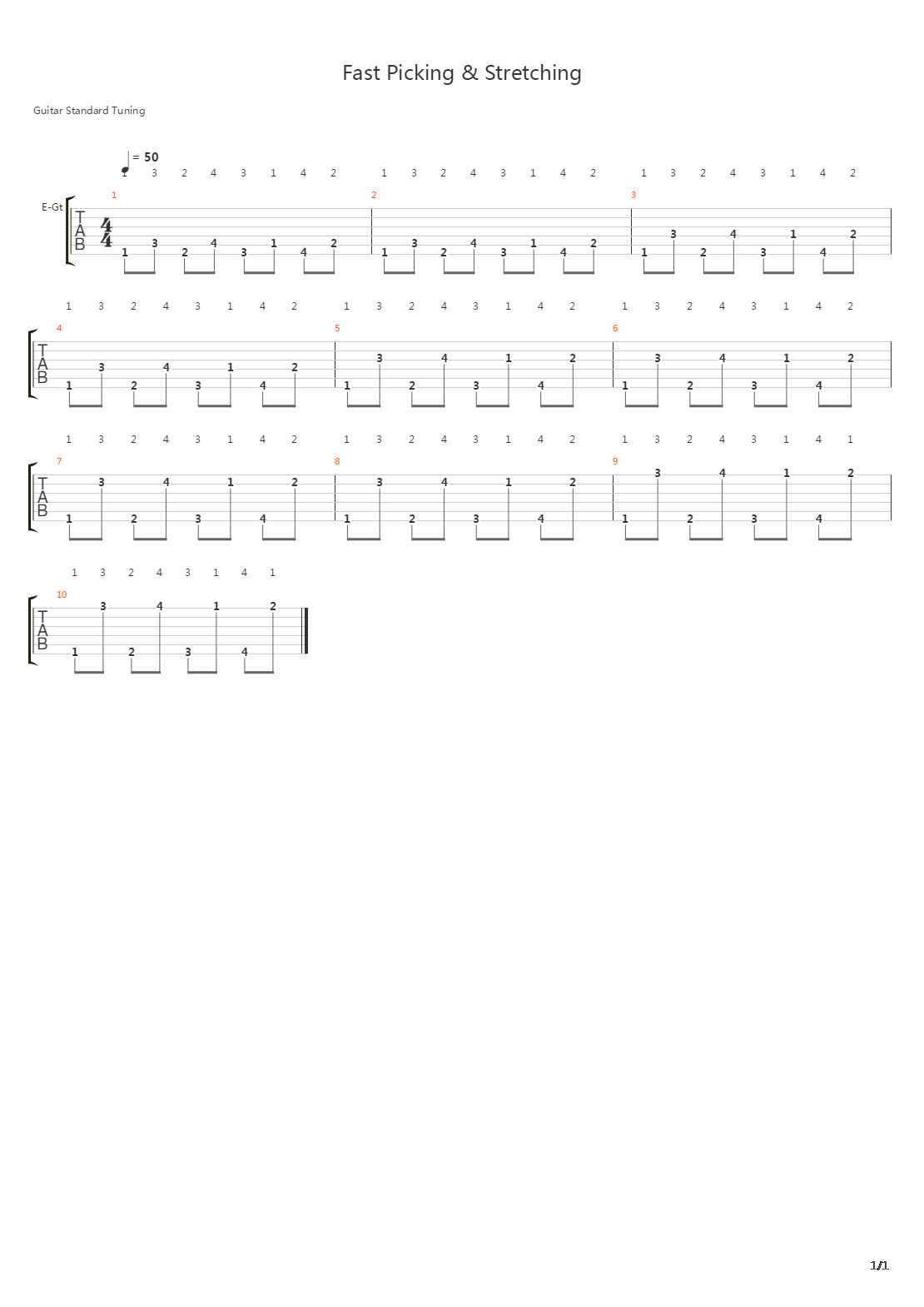 音阶练习&琶音练习 - Fast Picking吉他谱