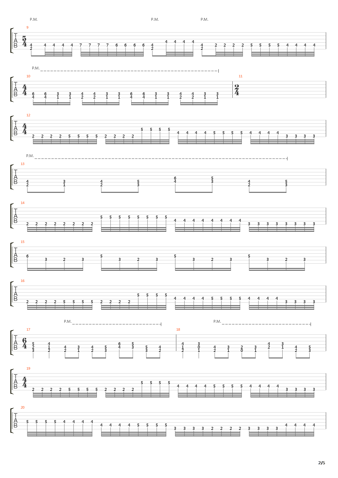 金属练习 - Brutal Exercises 2 - Palm Muting And Double Palm Muting吉他谱