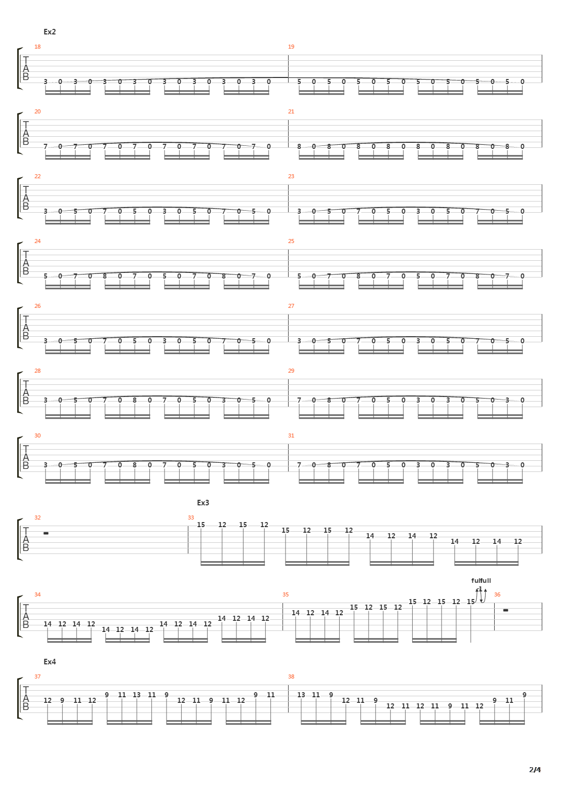 金属练习 - Exercises For Beginner吉他谱