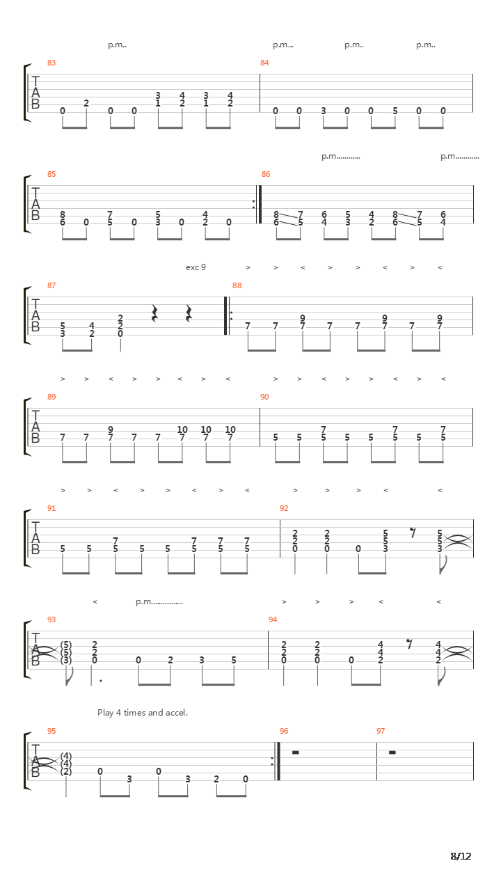 金属练习 - Rhythm Guitar 1st Lesson吉他谱