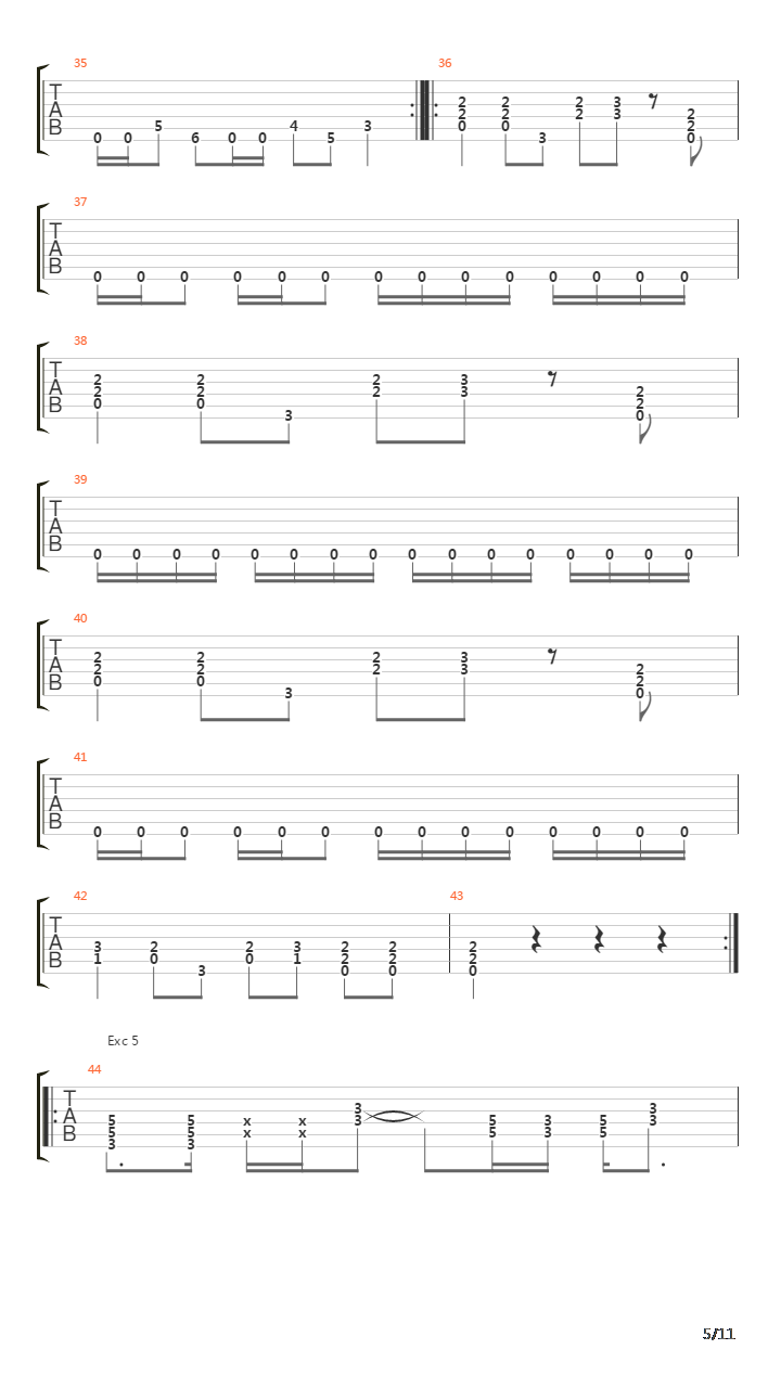 金属练习 - Rhythm Guitar 2nd Lesson吉他谱