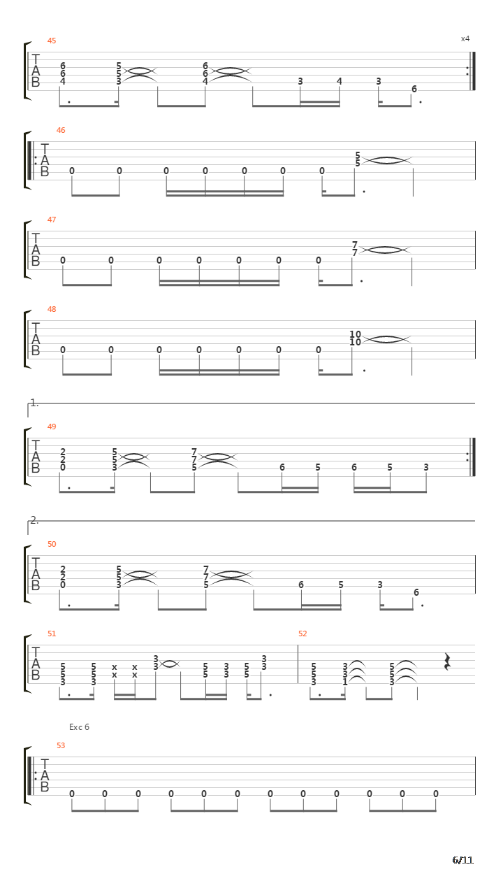 金属练习 - Rhythm Guitar 2nd Lesson吉他谱