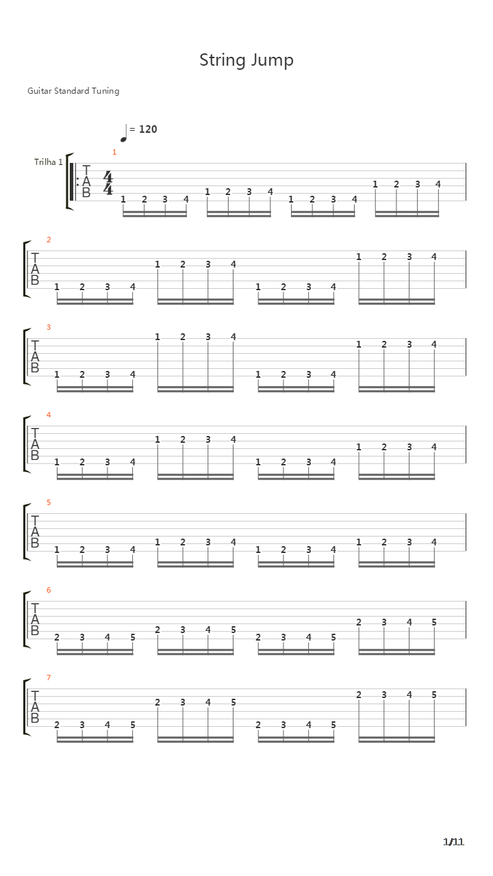 金属练习 - String Jump吉他谱