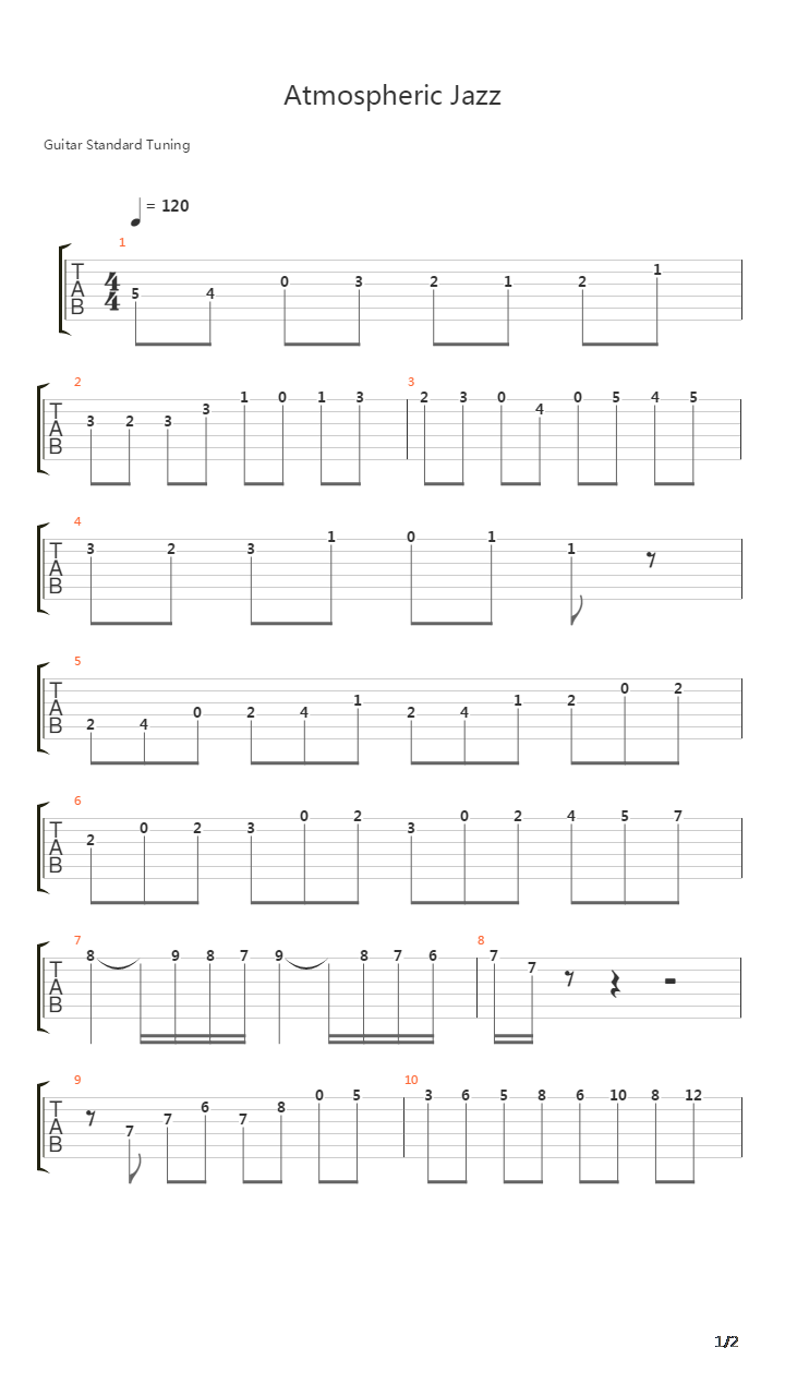 爵士练习(jazz) - Atmospheric Jazz吉他谱
