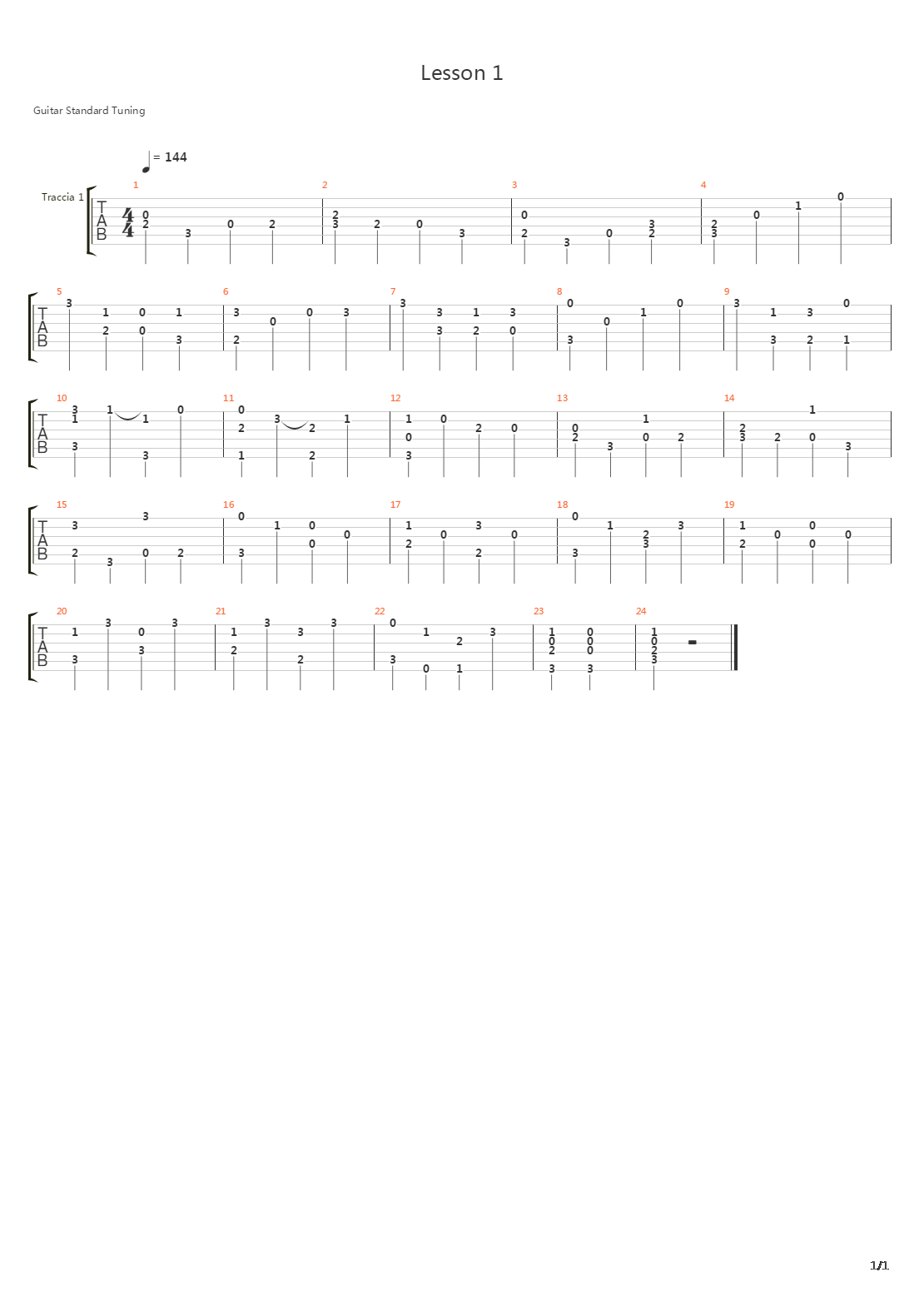 指弹练习(fingerpicking) - Classic Guitar Lesson 1吉他谱