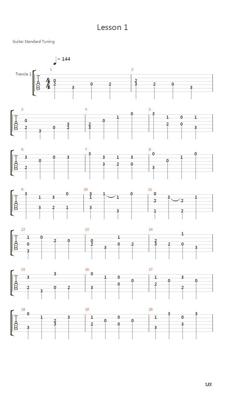 指弹练习(fingerpicking) - Classic Guitar Lesson 1吉他谱