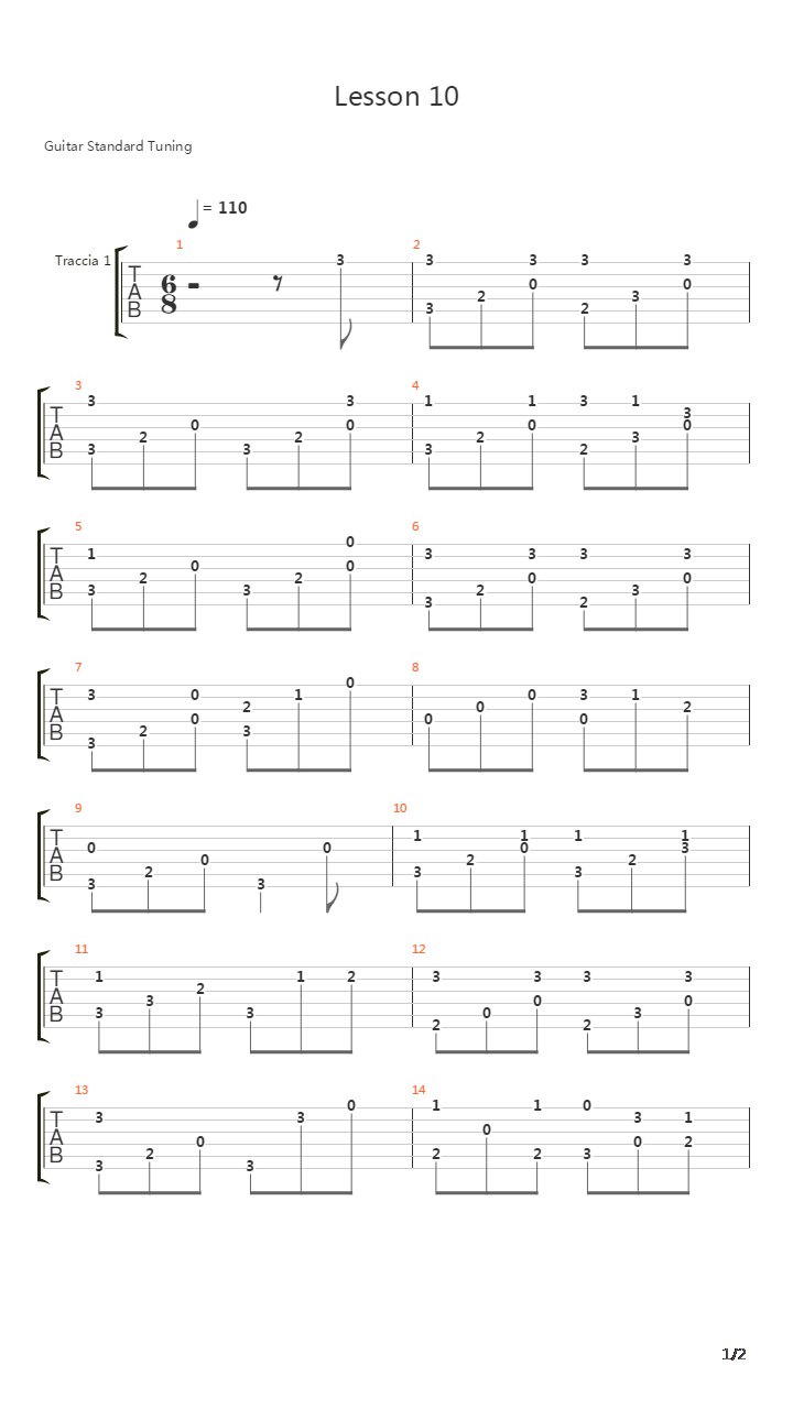 指弹练习(fingerpicking) - Classic Guitar Lesson 2吉他谱
