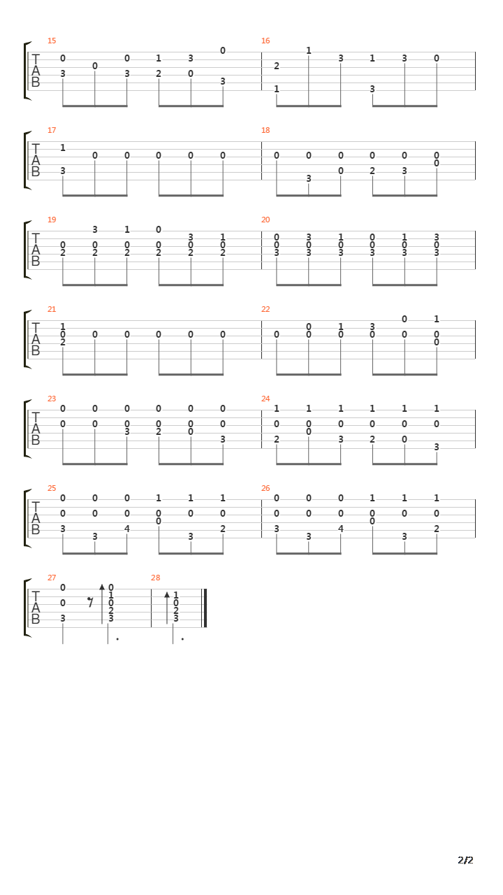 指弹练习(fingerpicking) - Classic Guitar Lesson 2吉他谱