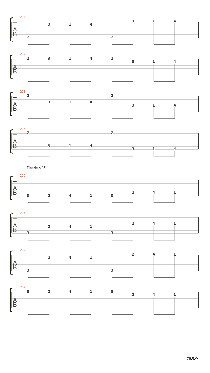 指弹练习(fingerpicking) - Exercises - 1-96吉他谱