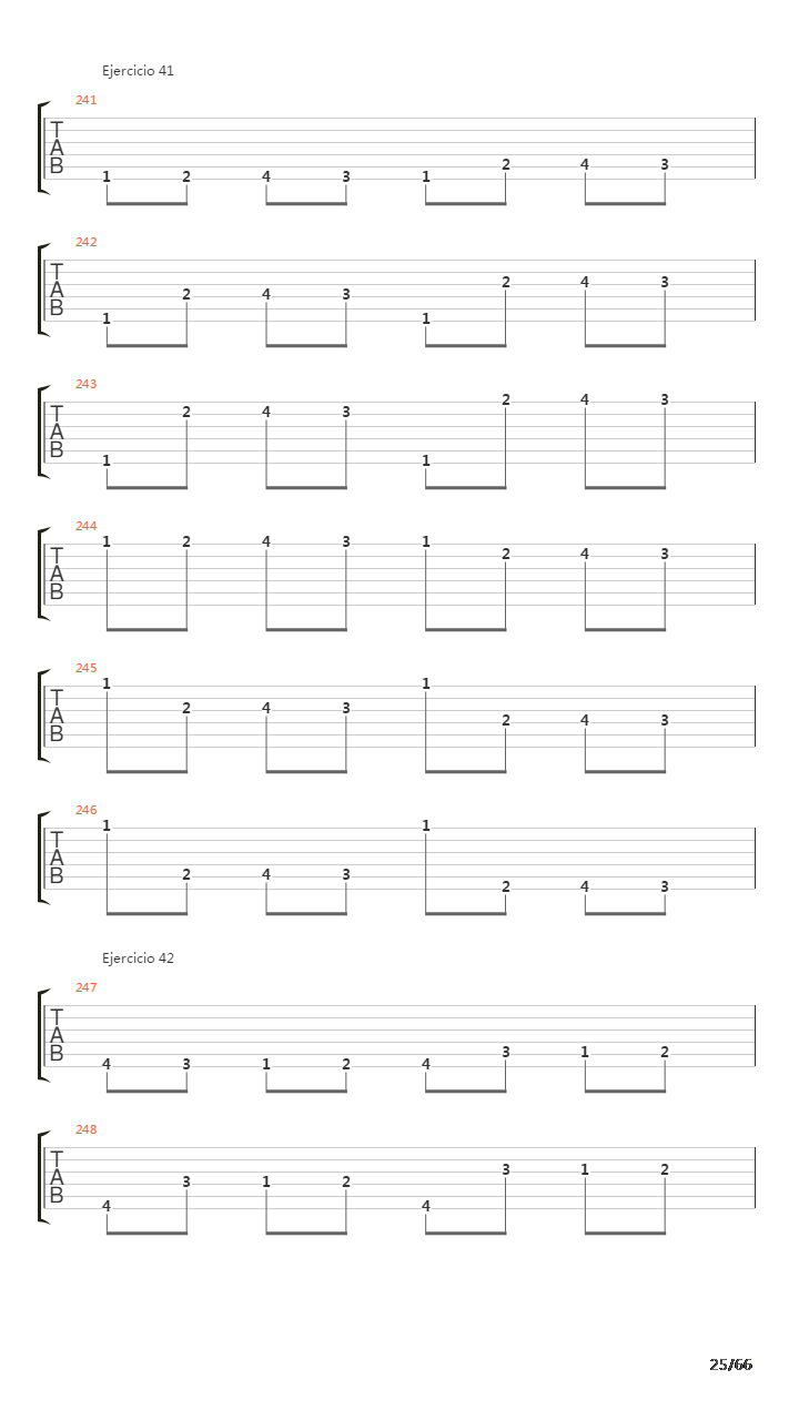 指弹练习(fingerpicking) - Exercises - 1-96吉他谱