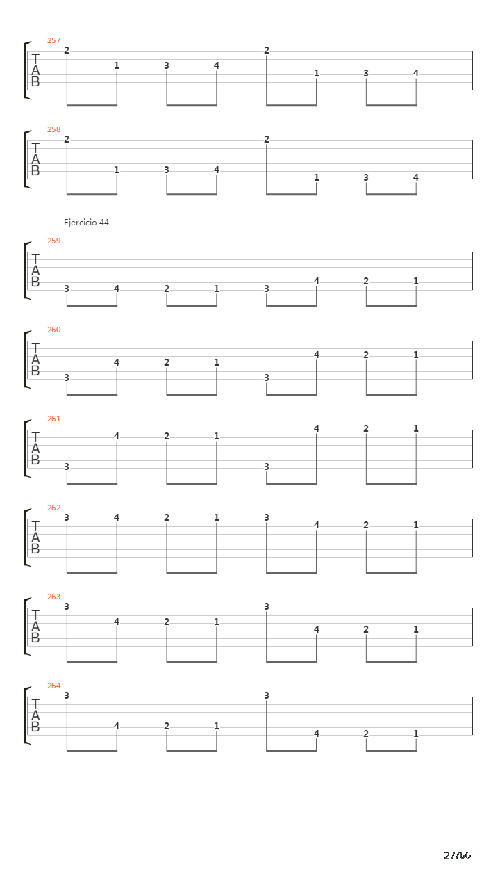 指弹练习(fingerpicking) - Exercises - 1-96吉他谱