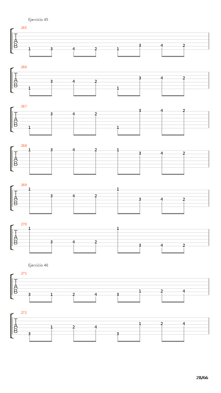 指弹练习(fingerpicking) - Exercises - 1-96吉他谱