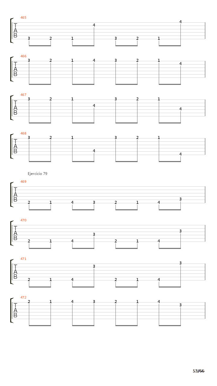 指弹练习(fingerpicking) - Exercises - 1-96吉他谱