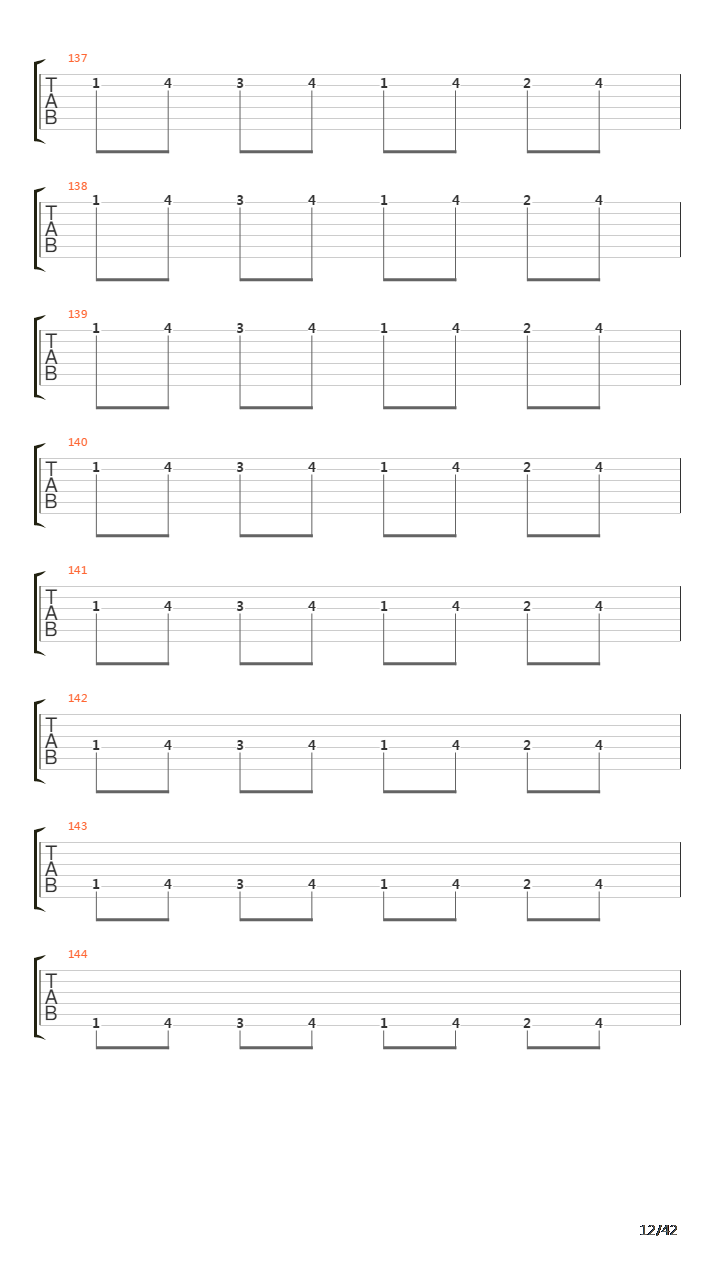 指弹练习(fingerpicking) - Exercises - 141-180吉他谱