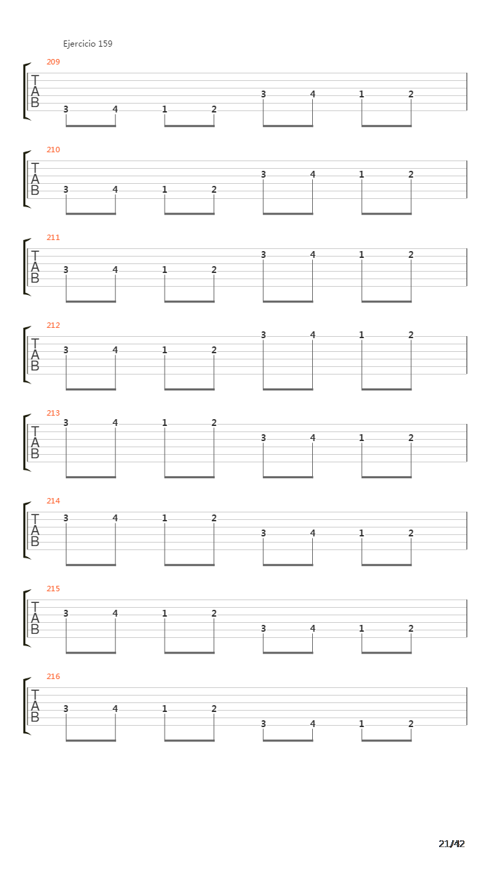 指弹练习(fingerpicking) - Exercises - 141-180吉他谱