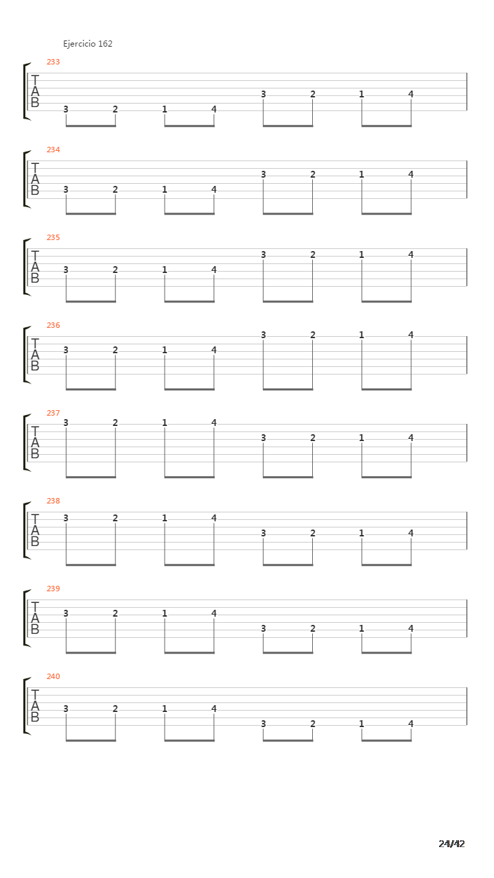 指弹练习(fingerpicking) - Exercises - 141-180吉他谱