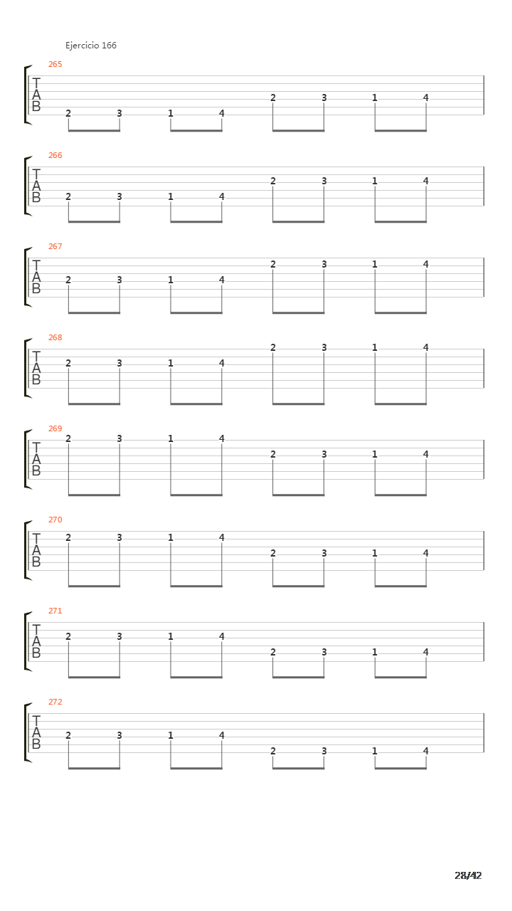 指弹练习(fingerpicking) - Exercises - 141-180吉他谱