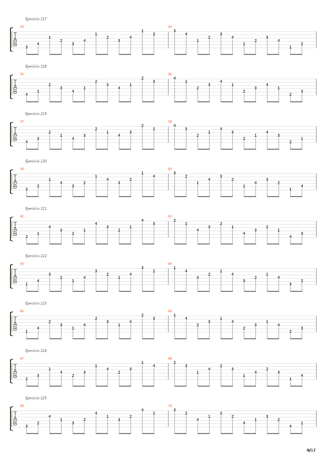 指弹练习(fingerpicking) - Exercises - 191-334吉他谱