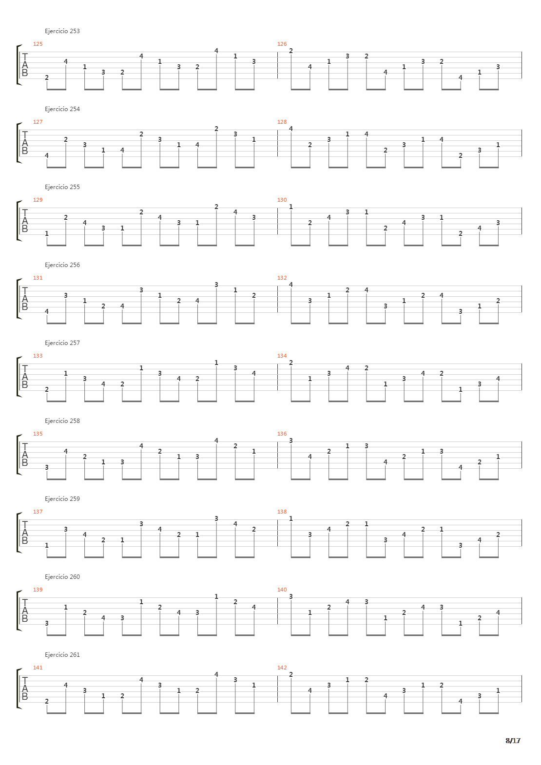 指弹练习(fingerpicking) - Exercises - 191-334吉他谱