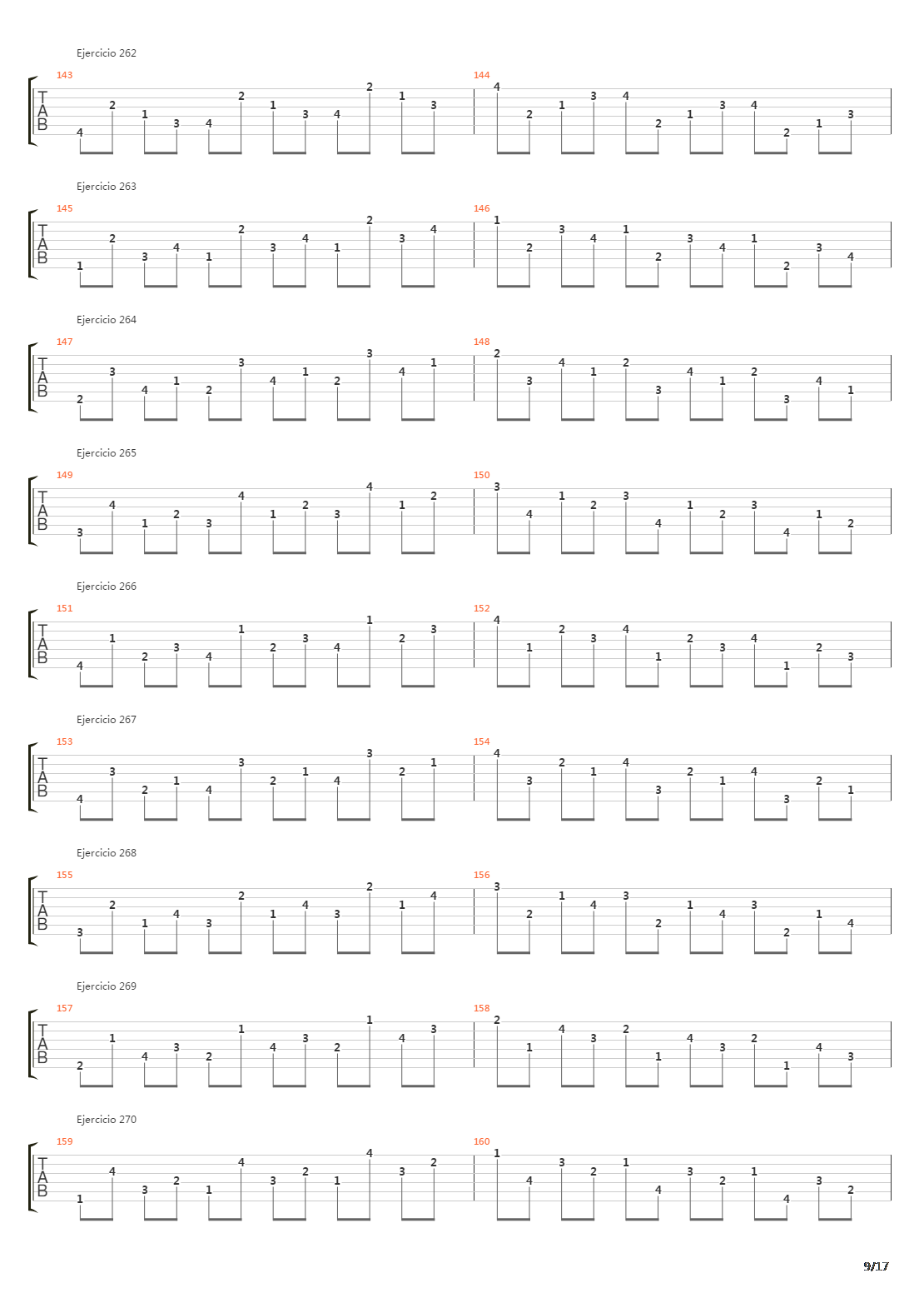 指弹练习(fingerpicking) - Exercises - 191-334吉他谱