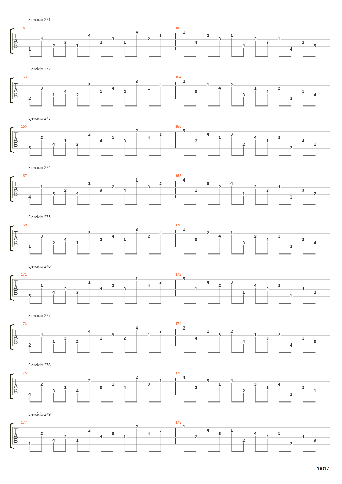 指弹练习(fingerpicking) - Exercises - 191-334吉他谱