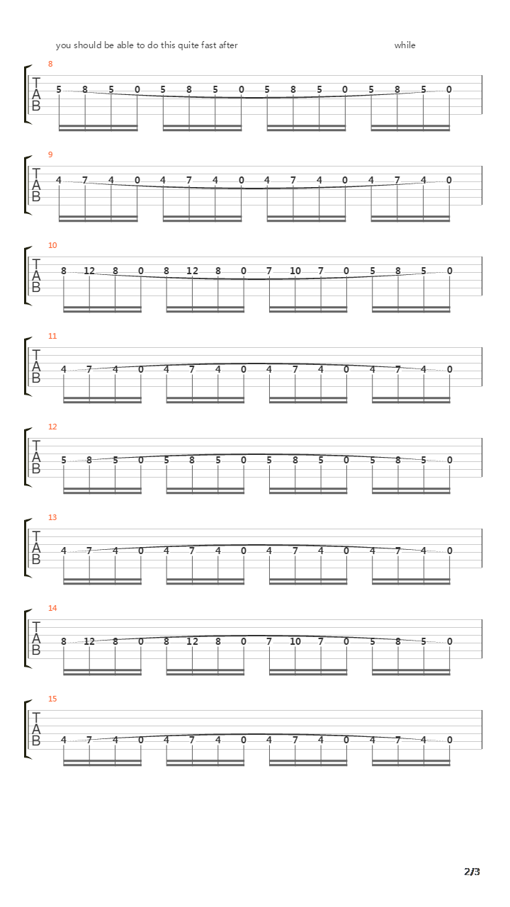 指弹练习(fingerpicking) - Speed Exercise - Out Of The Dark吉他谱