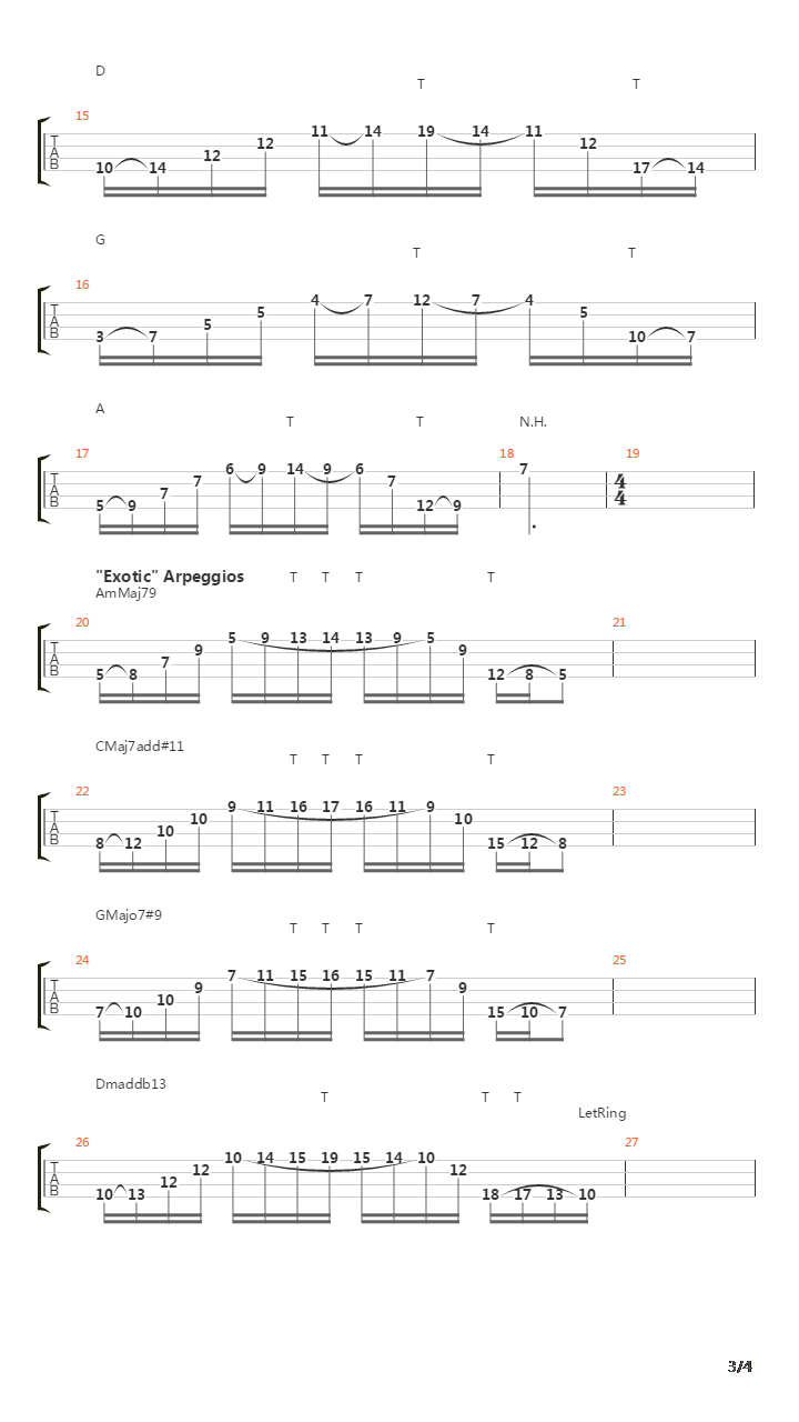 贝司练习 - Bass Arpeggios吉他谱