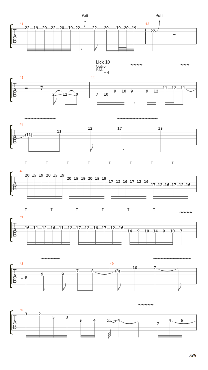 10 Metalrock Guitar Shred Licks E Minor吉他谱