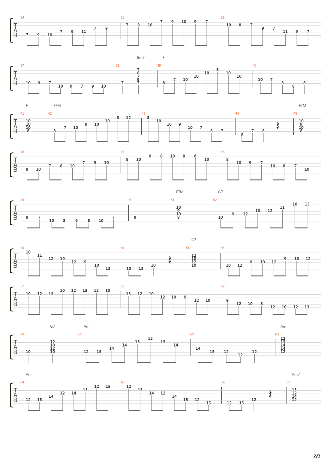 A Form Arpeggios Harmonized With Scale吉他谱