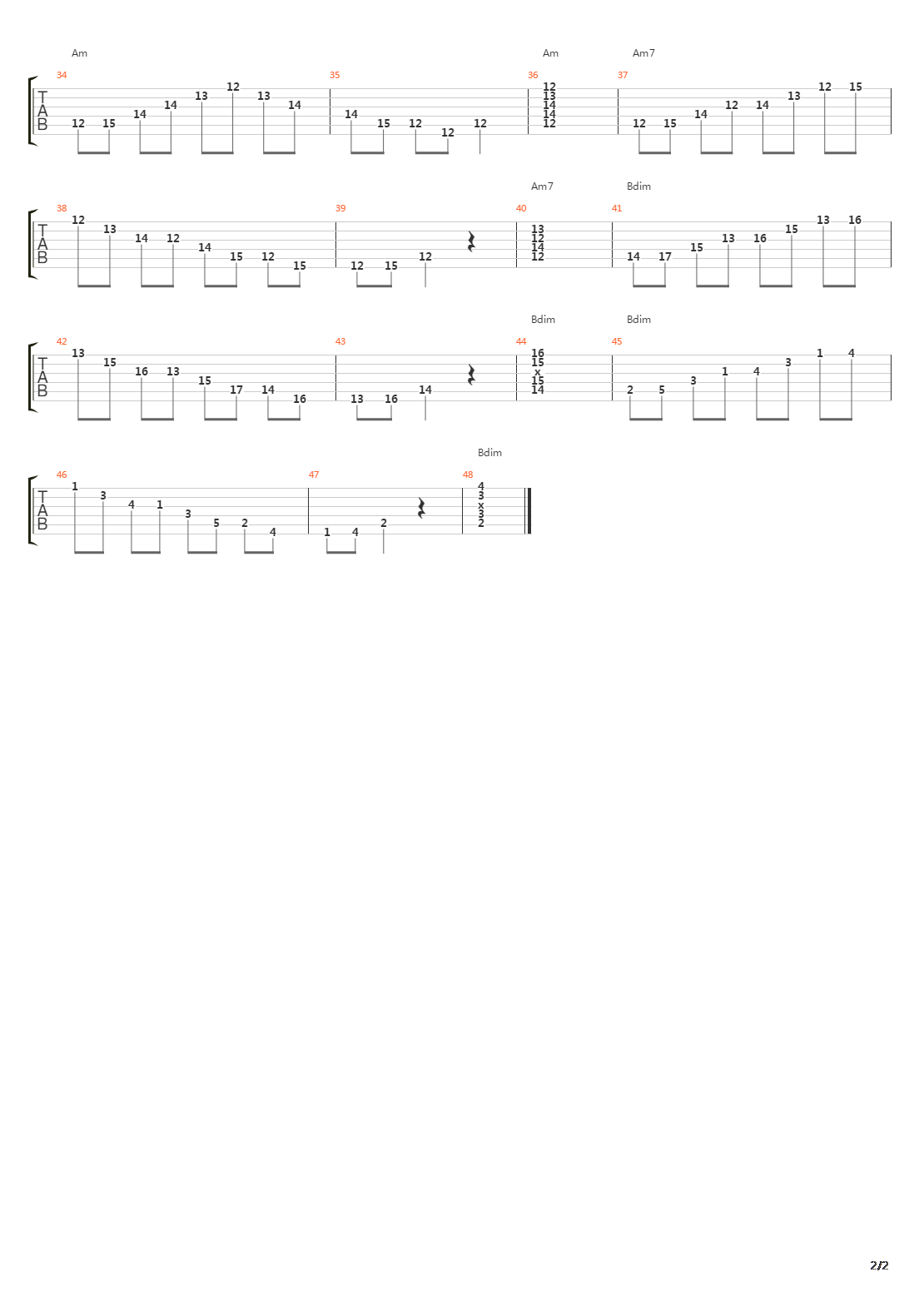 A Form Arpeggios Harmonized吉他谱