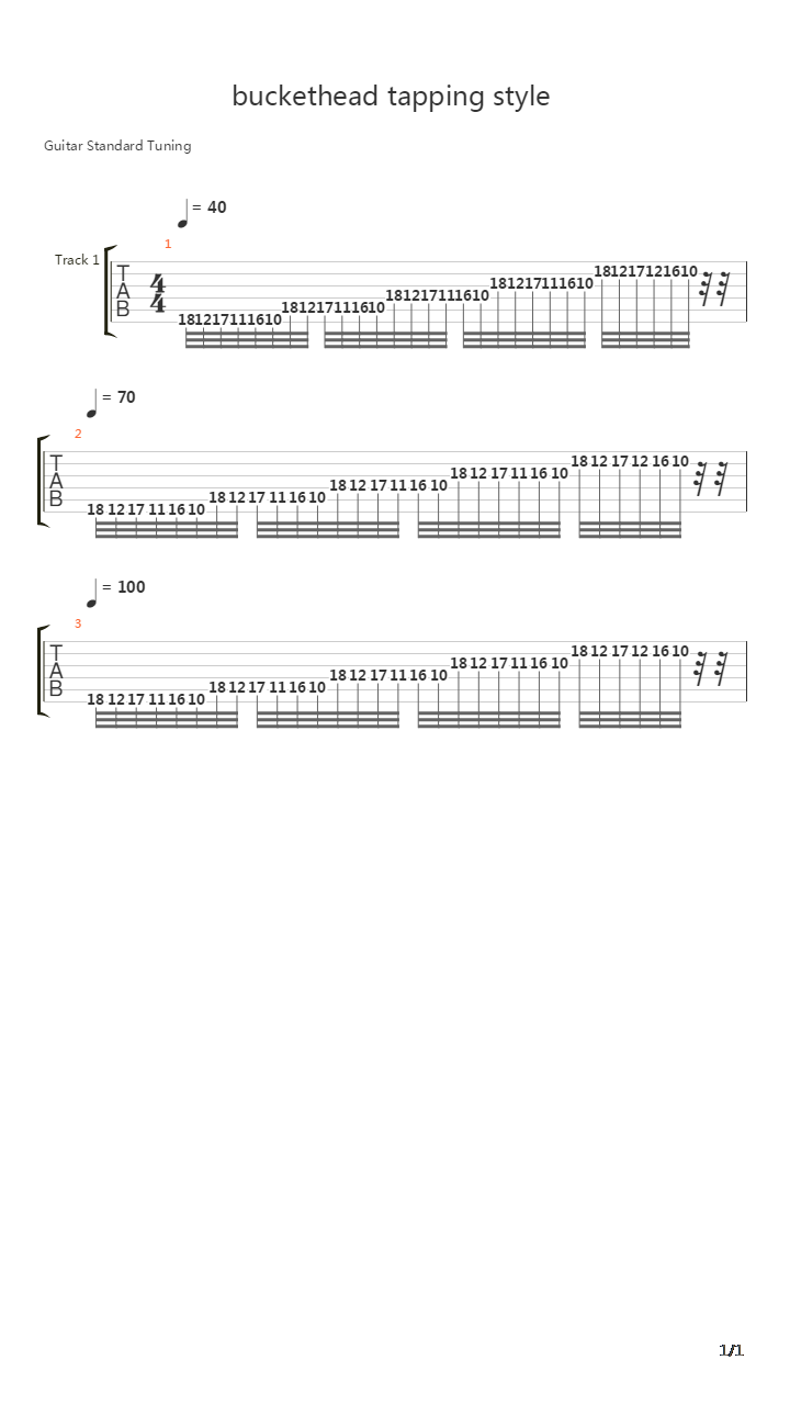 Buckethead Tapping Style吉他谱