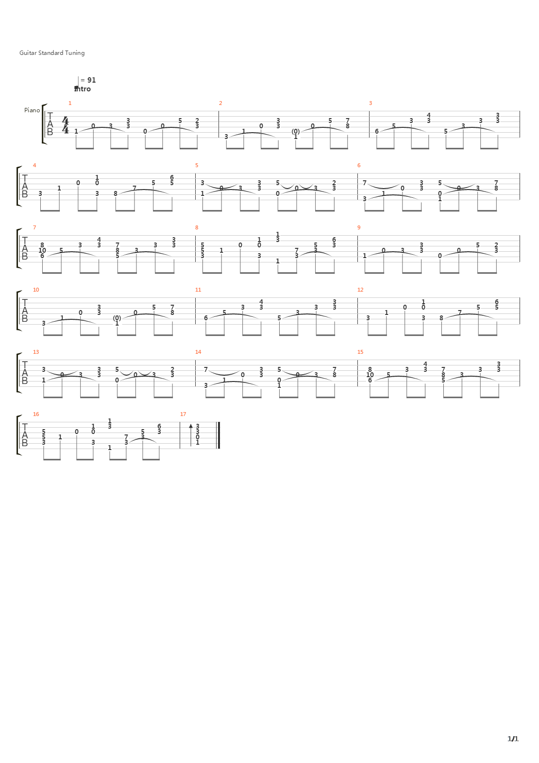 Sunken Memories吉他谱