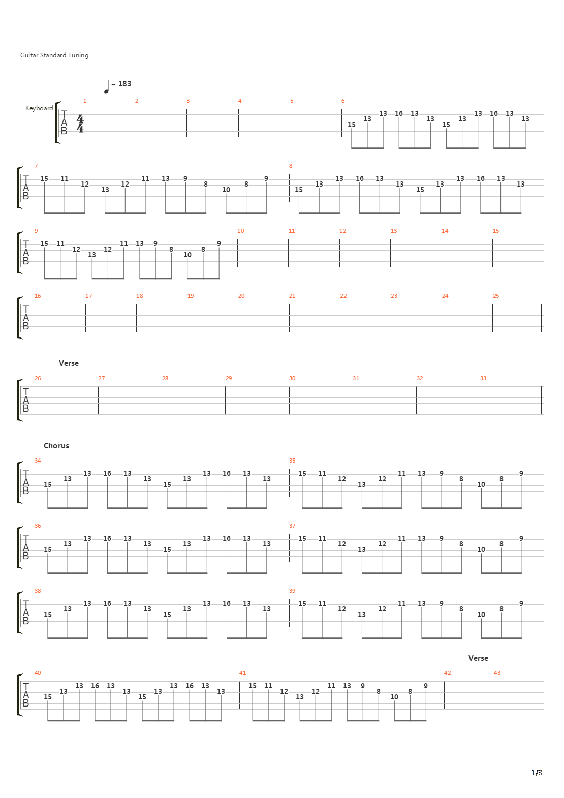 The Fallen吉他谱