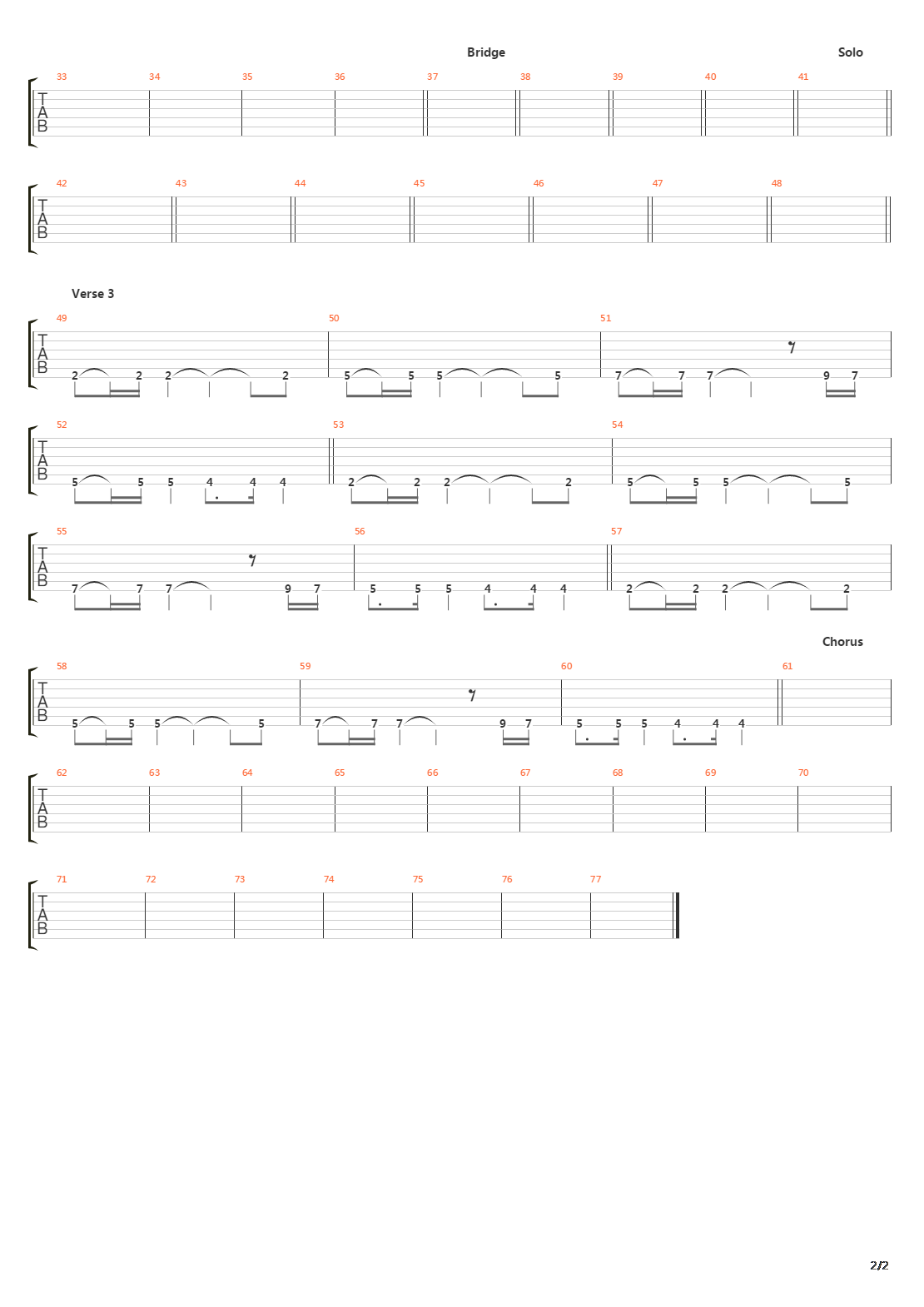 The End吉他谱