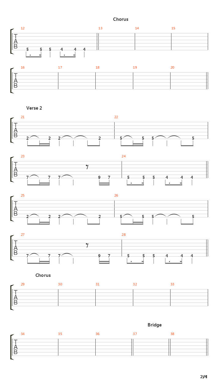 The End吉他谱