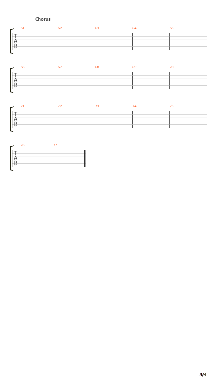 The End吉他谱