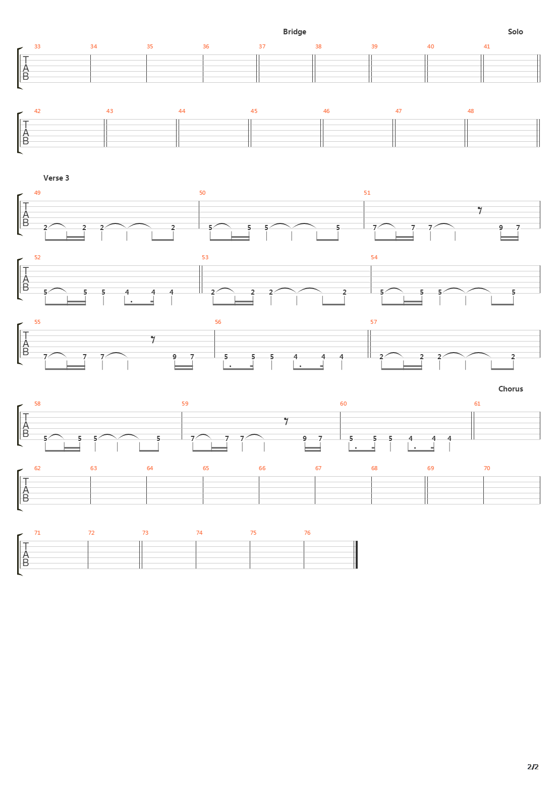 The End吉他谱