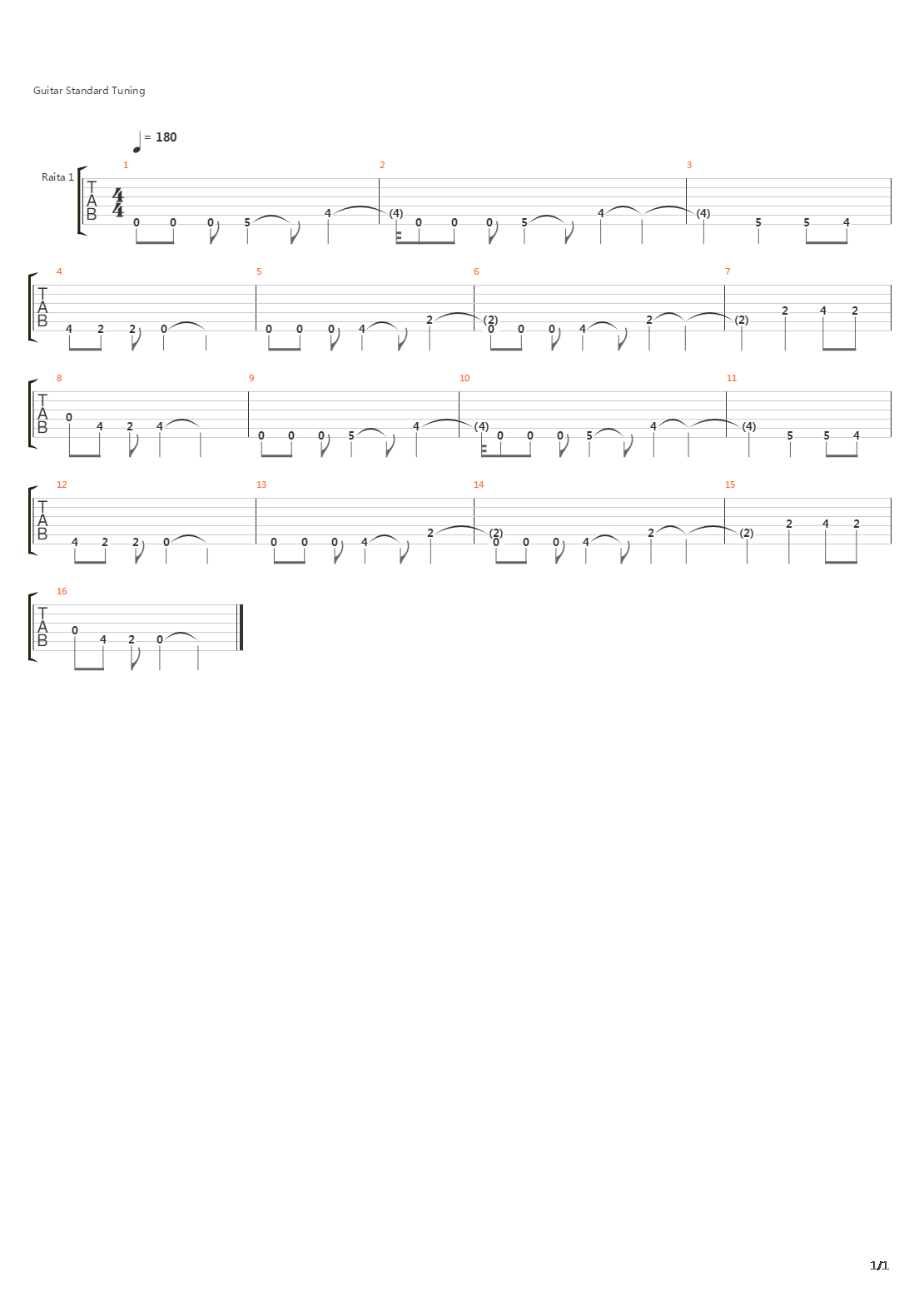 La Cucaracha吉他谱