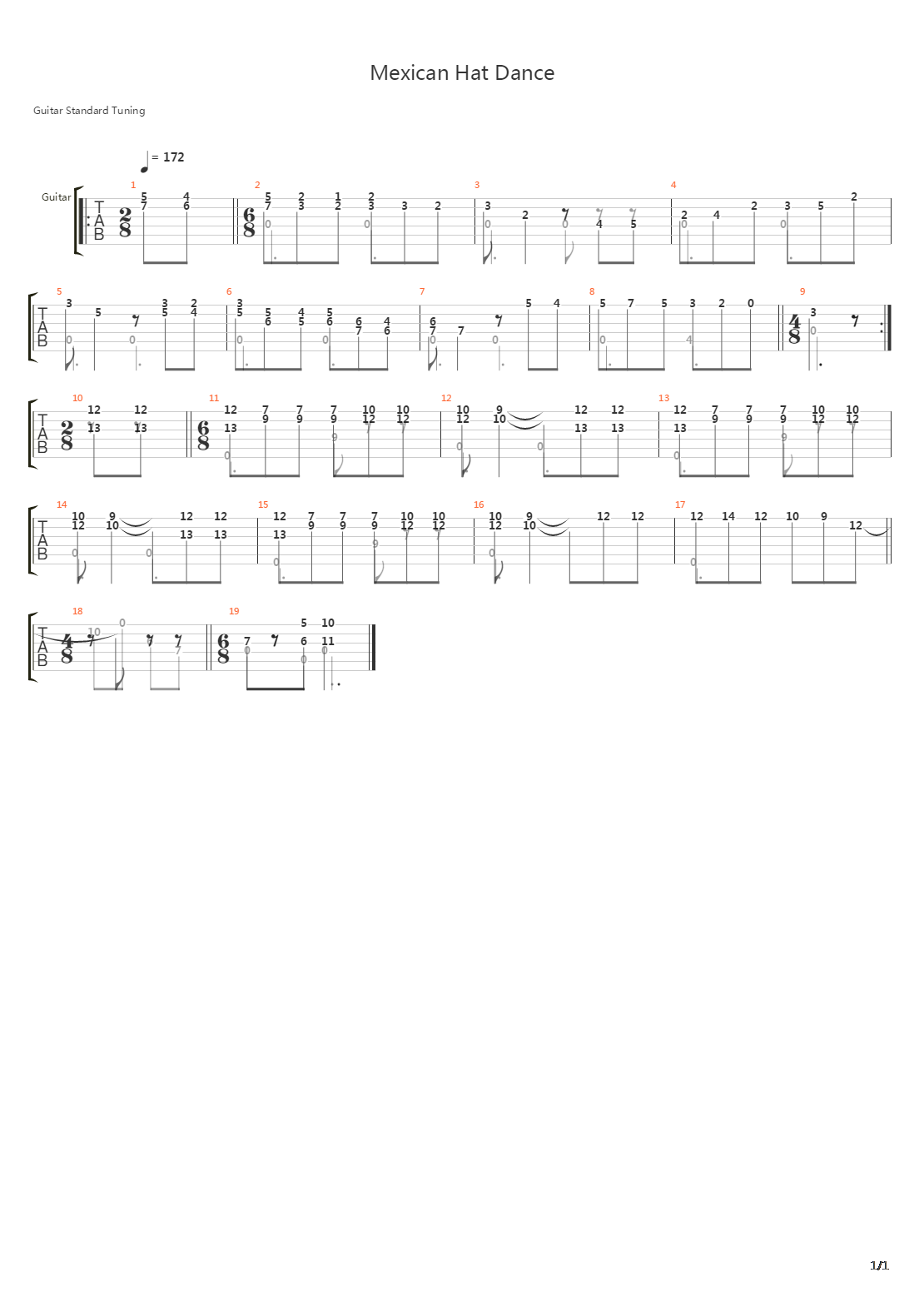 Mexican Hat Dance吉他谱
