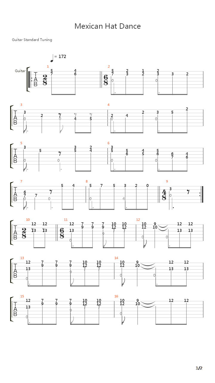 Mexican Hat Dance吉他谱